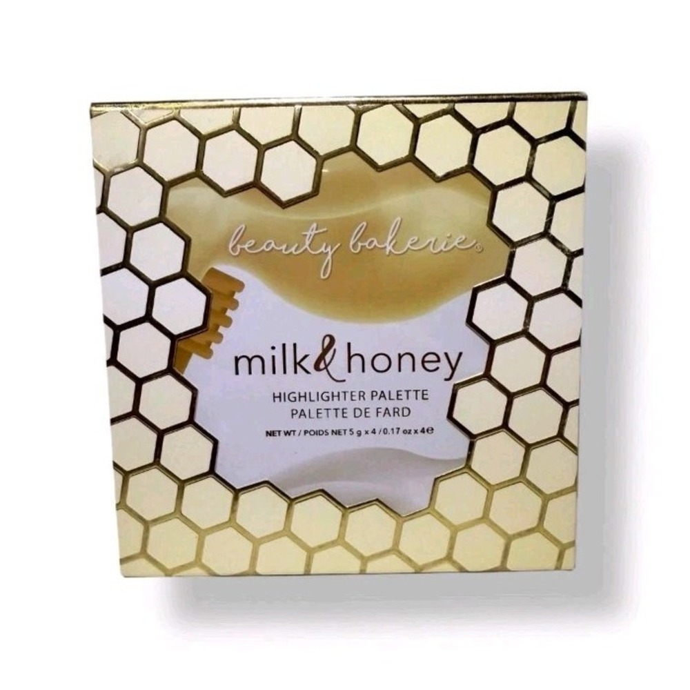 BEAUTY BAKERIE MILK AND HONEY HIGHLIGHTER PALETTE~4 SHADES~FULL SIZE~NIB!